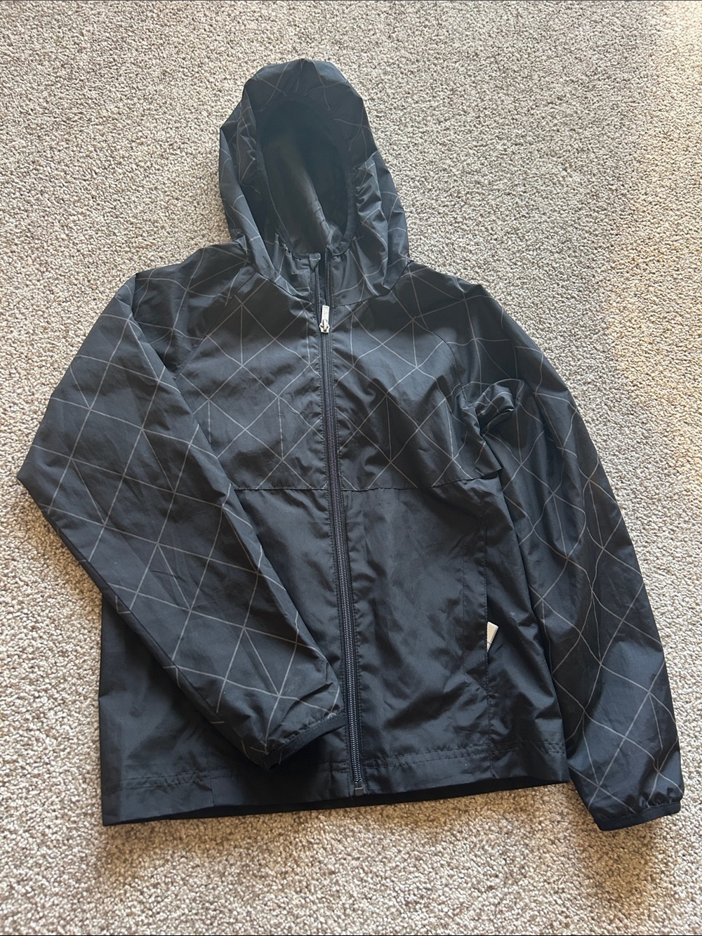 all in motion Black Hooded Windbreaker